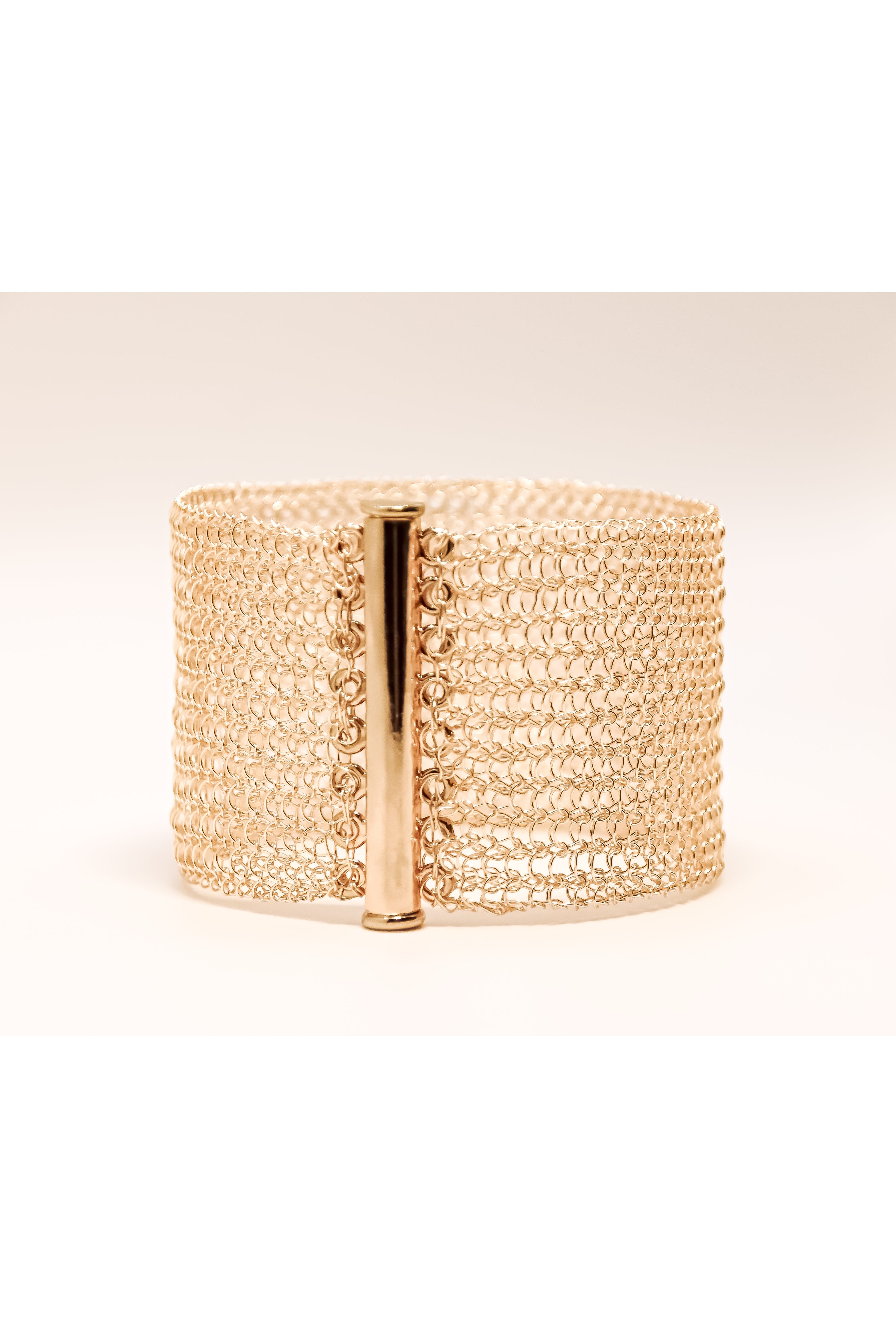 Manchette Large – Collection tissée Finition dorée – MLSMO1