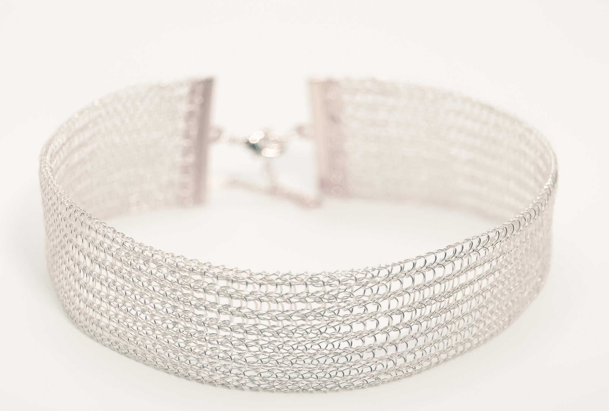 Collier Ras-de-cou – Collection tissée Finition argentée - CRO2