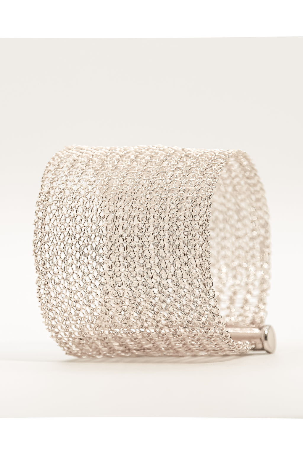 Manchette Large – Collection tissée Finition argentée – MLASM1