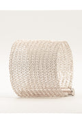 Manchette Large – Collection tissée Finition argentée – MLASM1