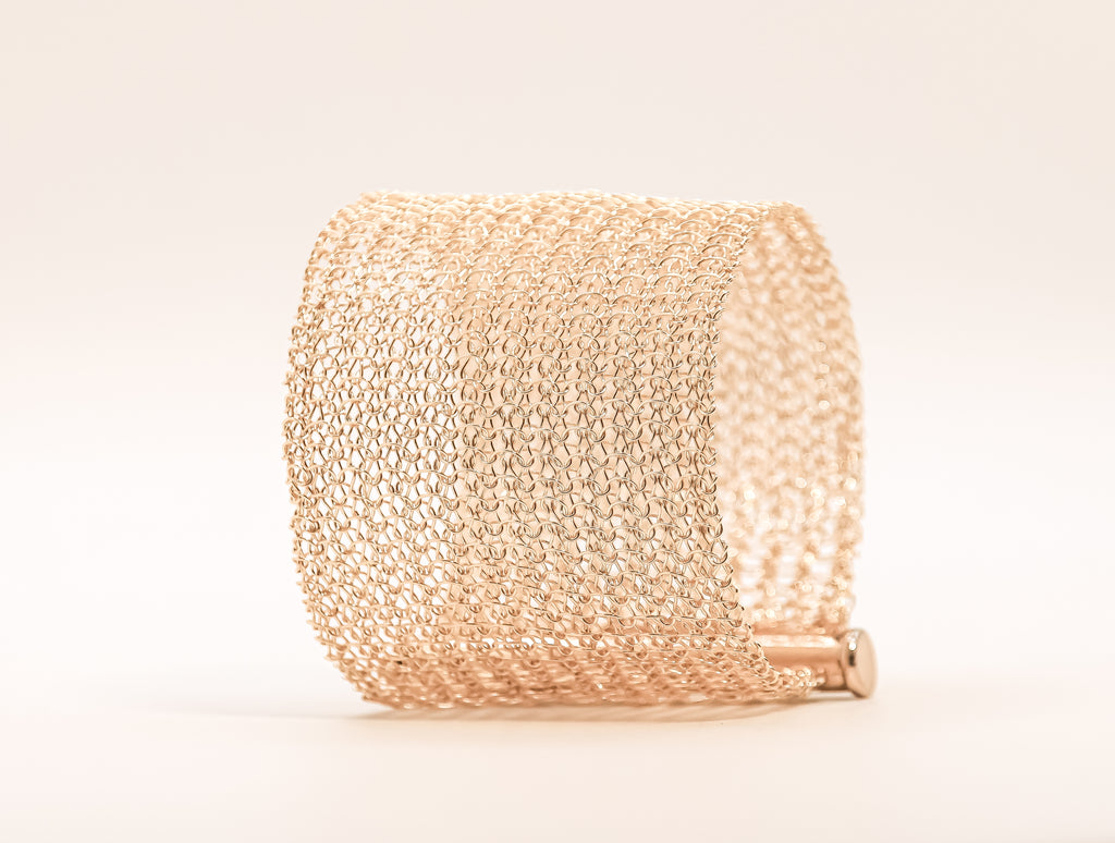 Manchette Large – Collection tissée Finition dorée – MLSMO1