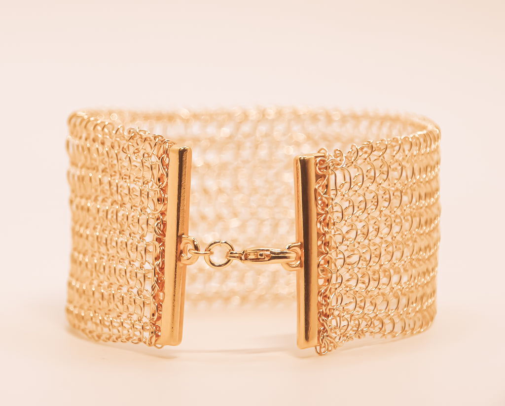 Manchette Fine – Collection tissée Finition dorée - MFSMO1