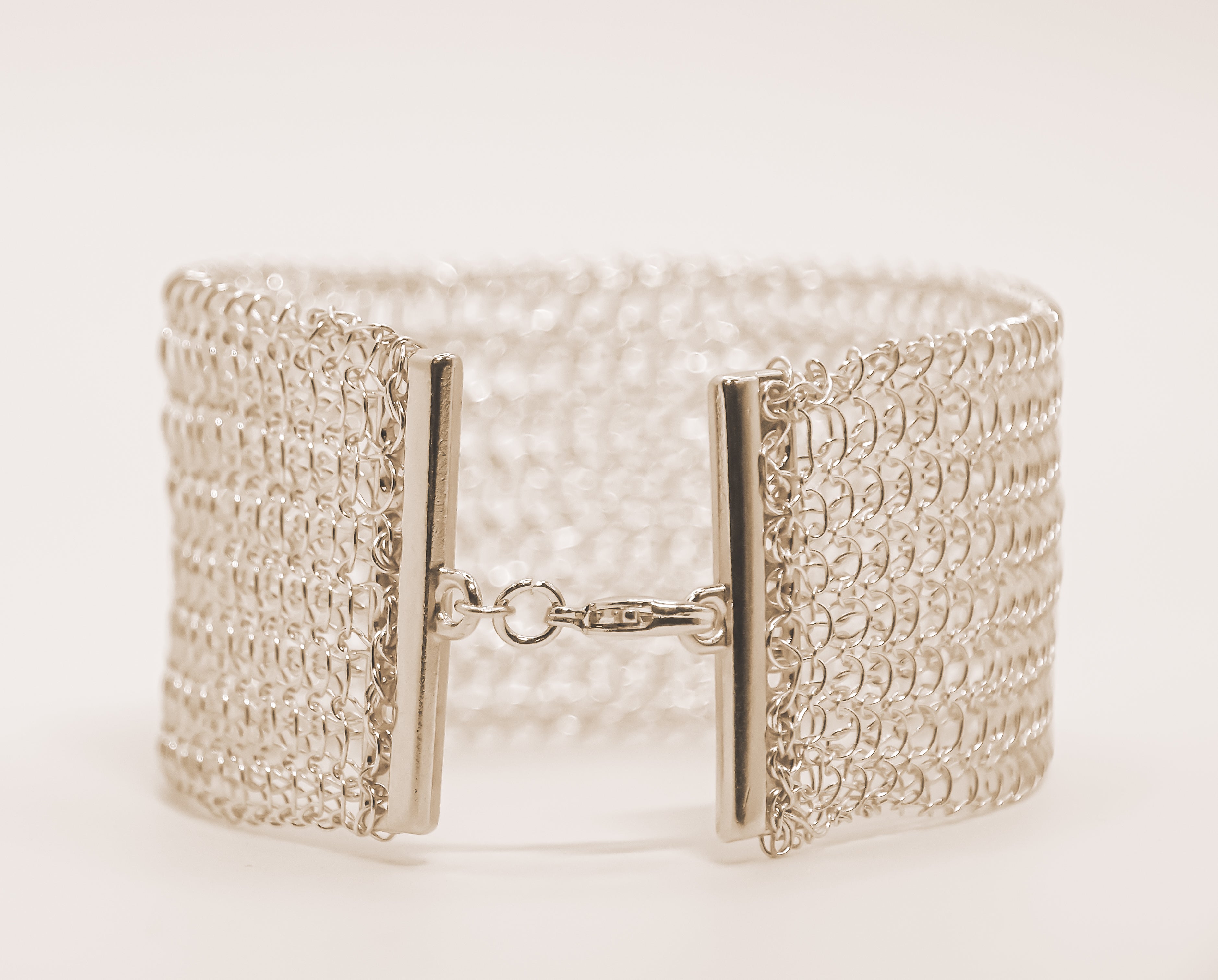 Manchette Fine – Collection tissée Finition Argentée - MFSMA1