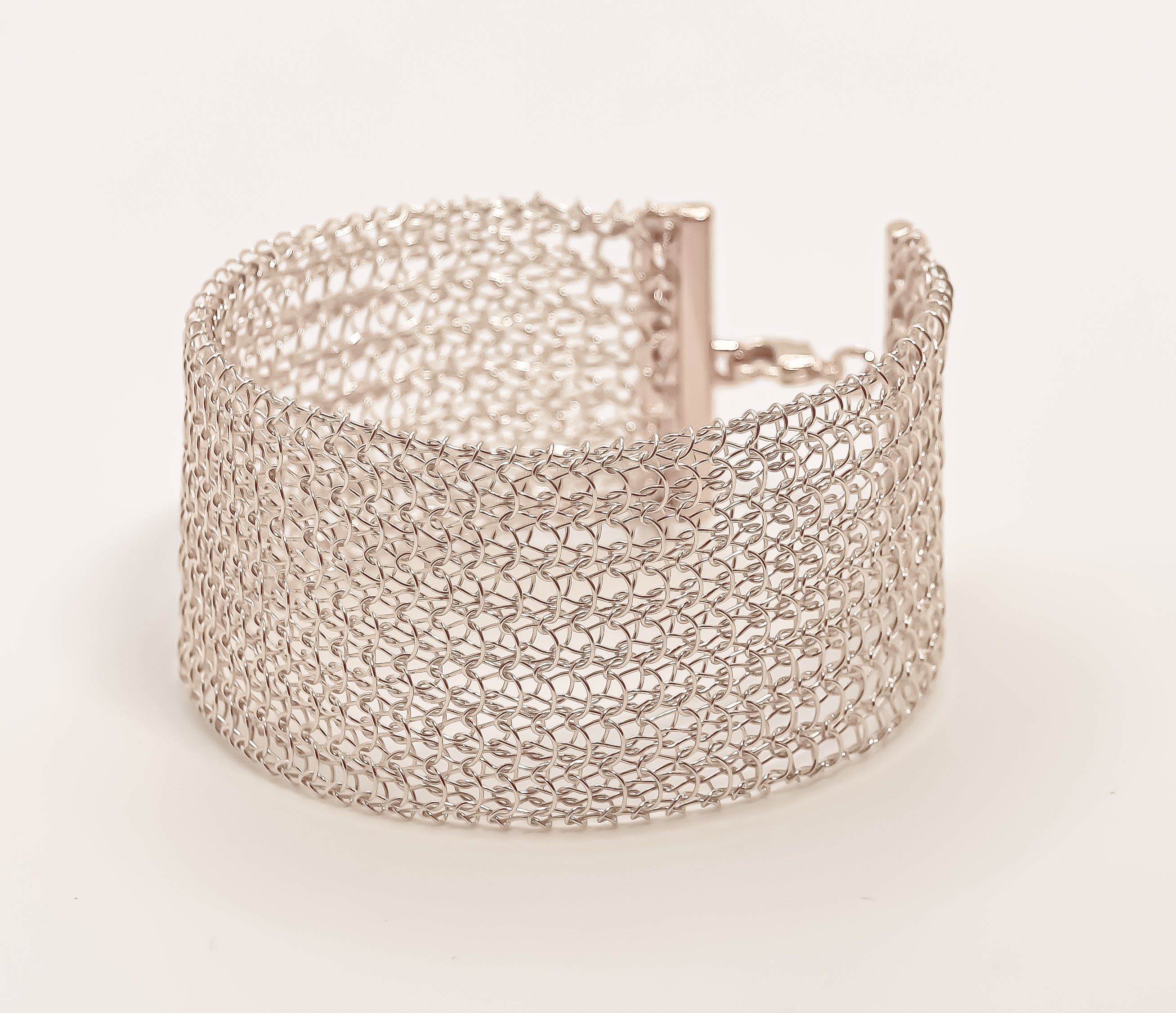 Manchette Fine – Collection tissée Finition Argentée - MFSMA1