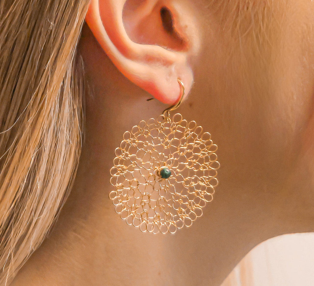 Floral Earrings - Woven Collection