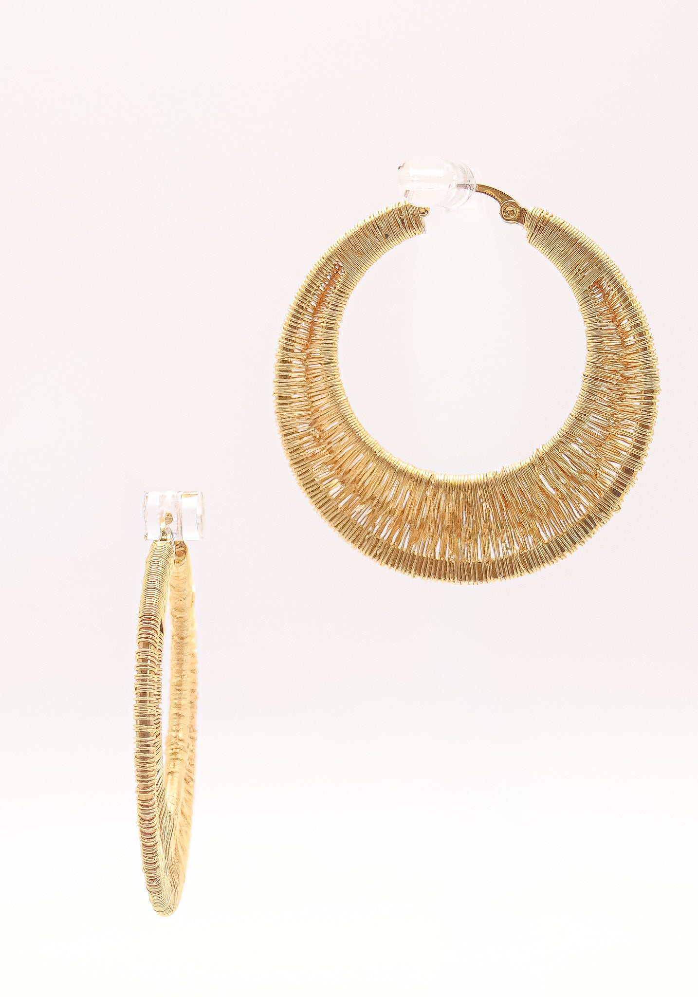 Boucles d’oreilles créoles - Collection tissée