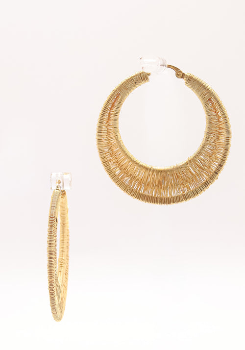 Boucles d’oreilles créoles - Collection tissée